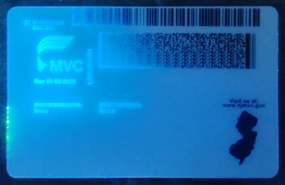 New Jersey (NJ) Fake Dirvers Licence